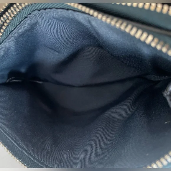 Coach Teal Blue Double Zip Leather Wristlet via - Picture 9 of 12